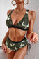 Camouflage Crisscross Tie-Back Bikini Set
