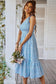 Ditsy Floral Smocked One-Shoulder Midi Dress