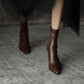 Side Zipper Pointes Toe High Heels Stiletto Boots