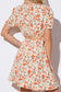 Floral Cutout Short Puff Sleeve Mini Dress