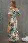 Floral Layered Off-Shoulder Bodycon Maxi Dress
