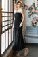 Full Size Strapless Black Maxi Dress