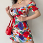 French Floral Mini Dress