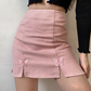 High Waist Houndstooth Mini Skirt
